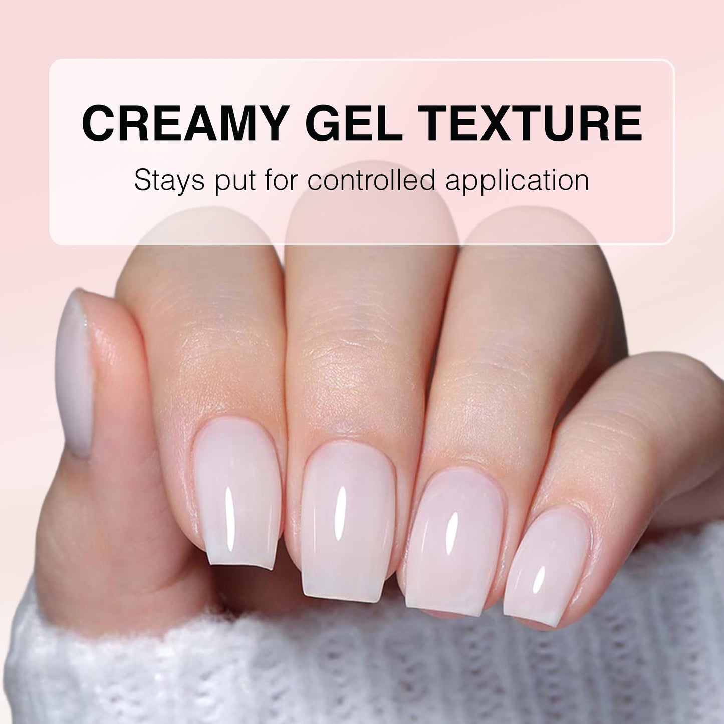 Cre8tion Rice White Soak Off Gel Polish, Sheer Milky White with Neutral Undertone for Minimalist Sets & Soft French, UV LED Cure, HEMA Free, TPO Free Beauty & Personal Care Cre8tion