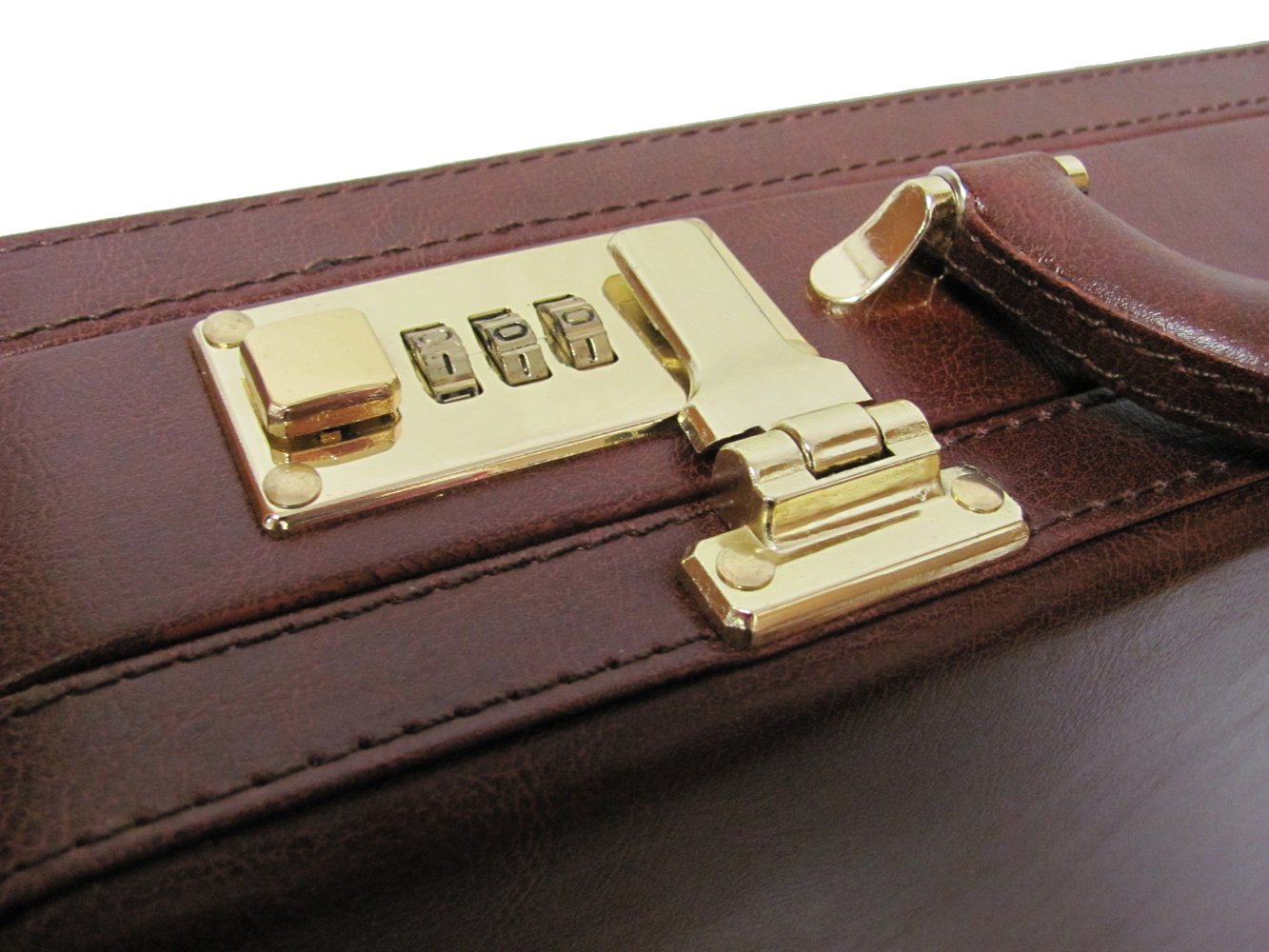 Amerilether Large Expandable Faux Leather Attachè Case (#2894-8)