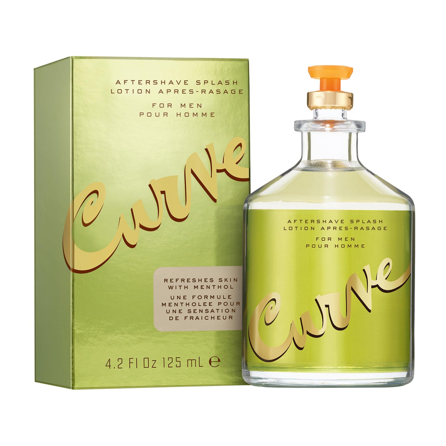Curve Aftershave Splash Lotion for Men, Gift for Him, 4.2 fl oz