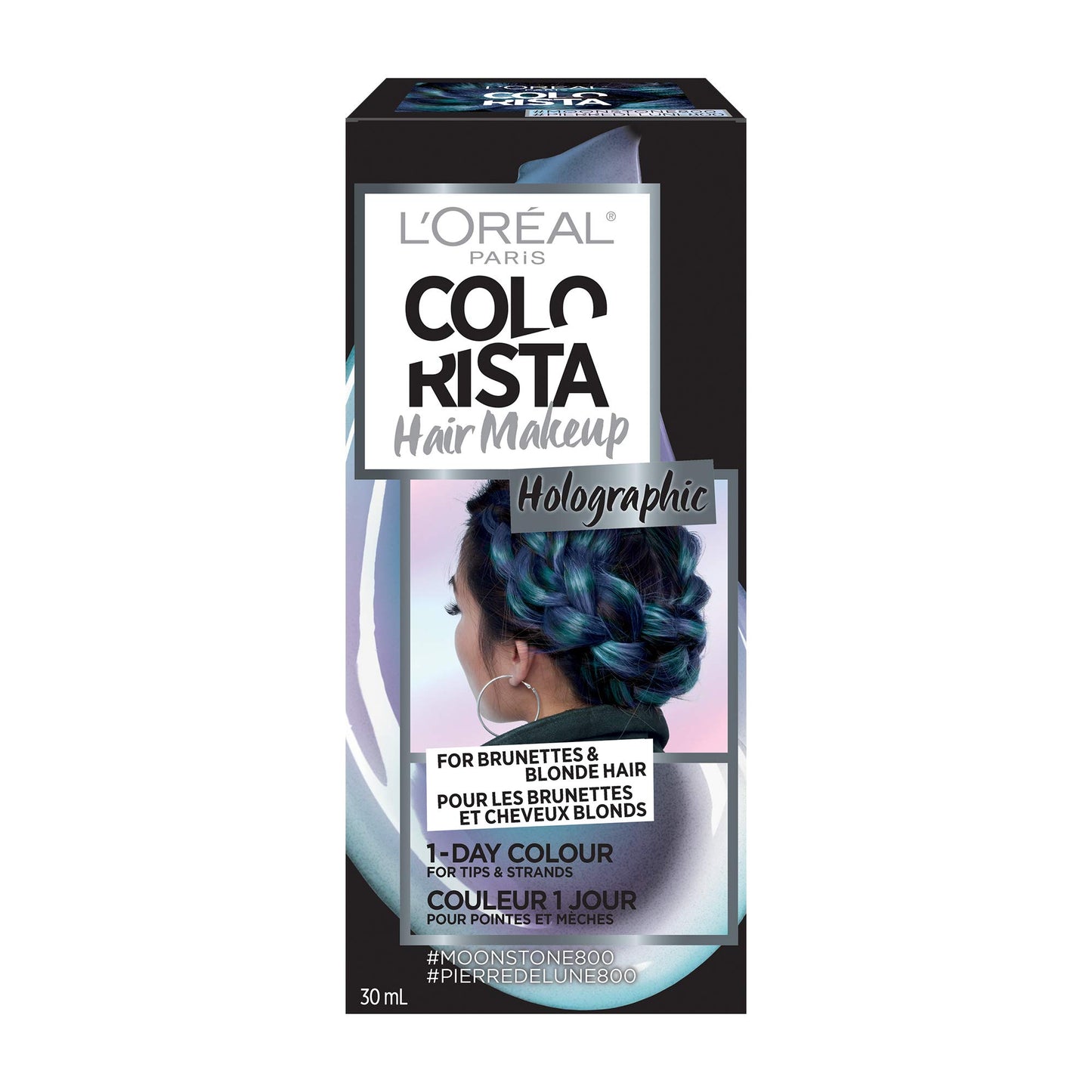 L’Oréal Paris Hair Makeup Temporary 1-Day Hair Color for Blondes and Brunettes, Moonstone, 1 Fl Oz