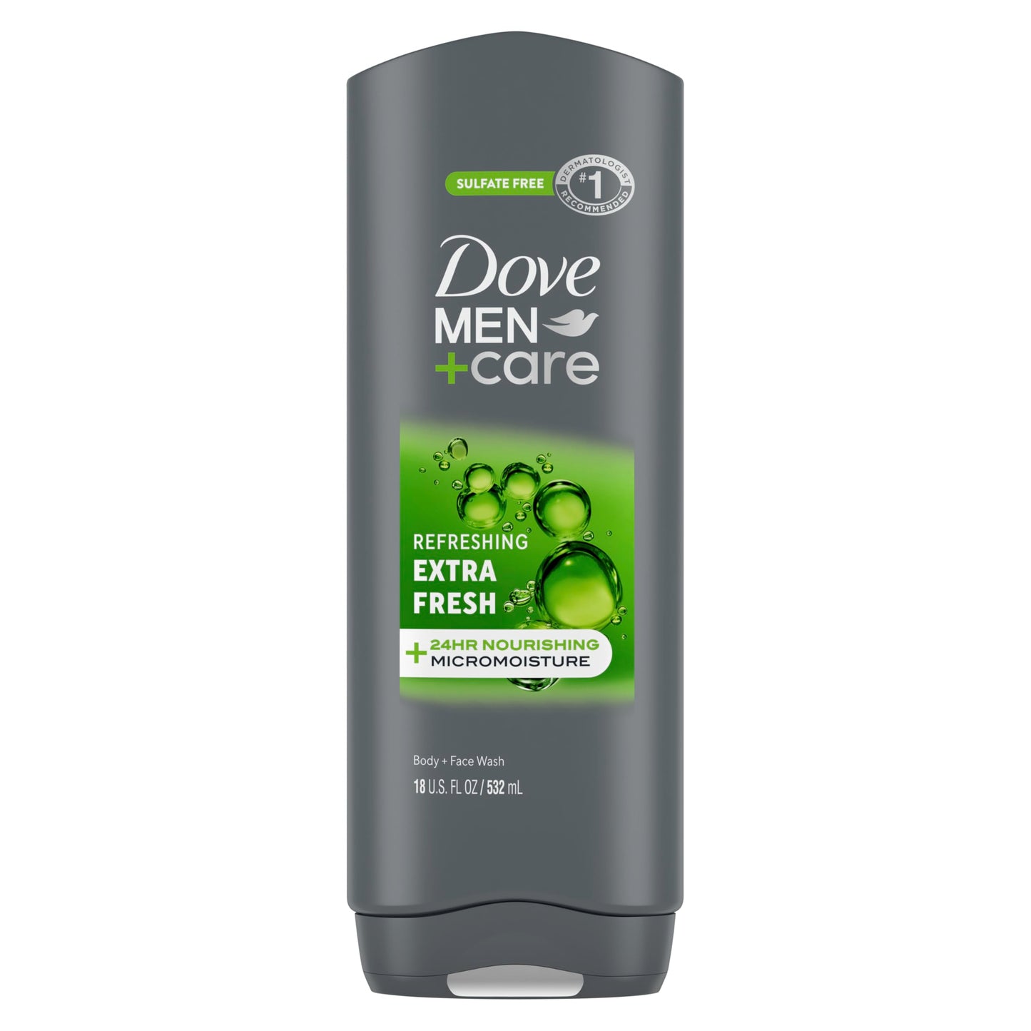 Dove Men+Care Body and Face Wash Refreshing Extra Fresh Body Wash for Men with 24-Hour Nourishing Micromoisture Technology 18 oz