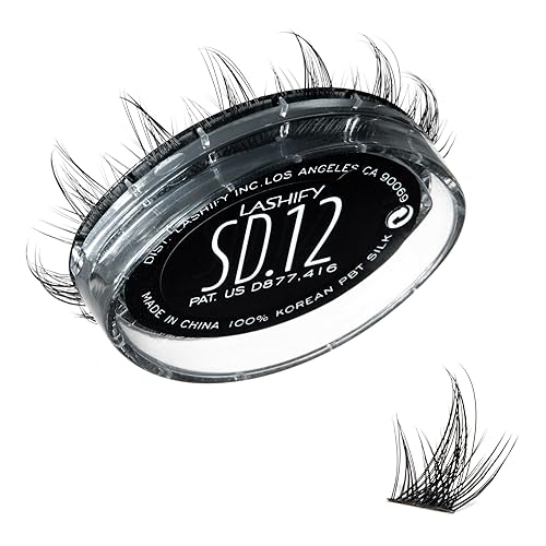 Lashify Stardust 12mm Gossamer DIY Eyelash Extensions Refill, The Multi-Length Multi Layered Lash, Thin Fibers of the Classic "C" Style, Black, Easy