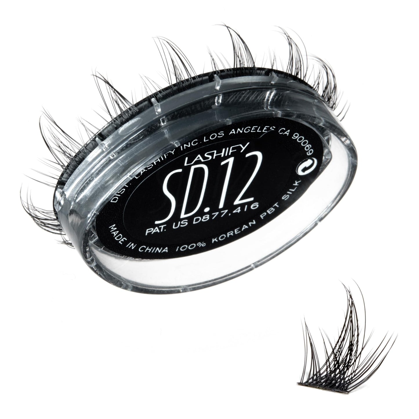 Lashify Stardust 12mm Gossamer DIY Eyelash Extensions Refill, The Multi-Length Multi Layered Lash, Thin Fibers of the Classic "C" Style, Black, Easy