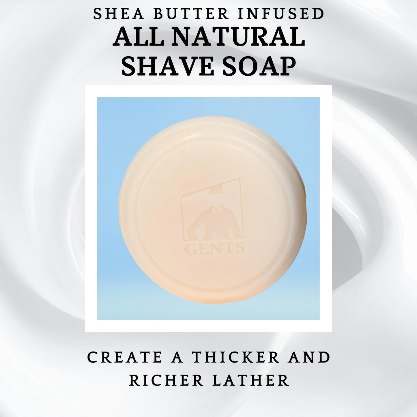 GENTS 97% All Natural Shave Soap Set for Men, Fragrance Free Shaving Soap with Shea Butter for Sensitive Skin Beauty and Personal Care G.B.S