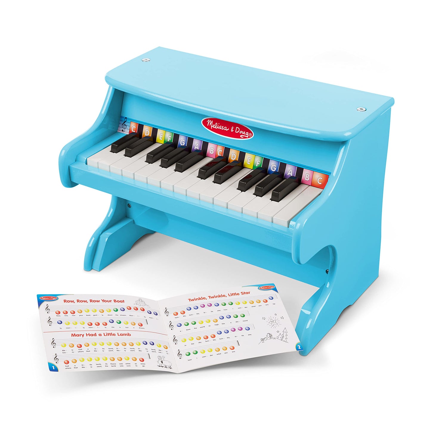 Melissa & Doug Learn-to-Play Piano with 25 Keys and Color-Coded Songbook - Blue