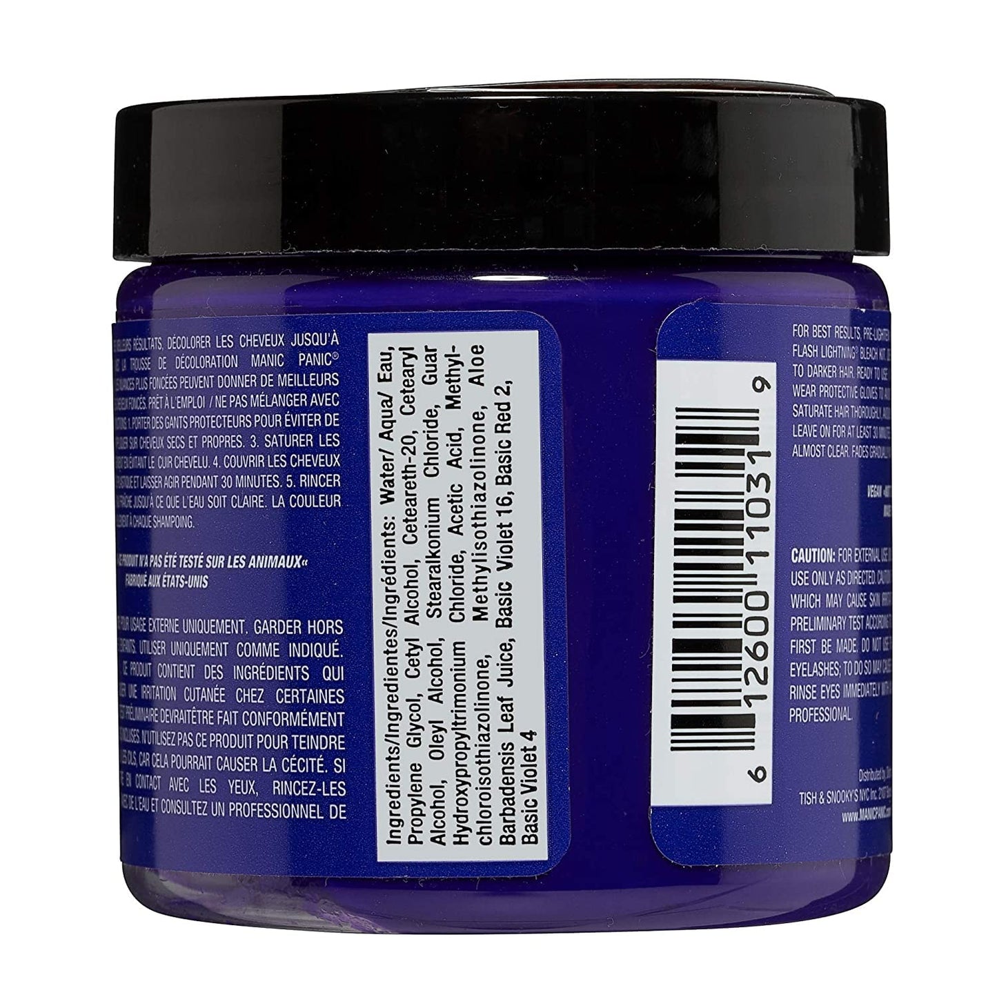 MANIC PANIC Classic Ultra Violet Semi Permanent Hair Color - Blue-Toned Purple Hair Dye for Women & Men That Lasts 4-6 Weeks - Vegan, Ammonia