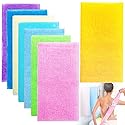 8Pcs 35 Inch Exfoliating Bath Cloth,Skin Bath Wash Towel,Nylon Shower Washcloth Body Scrubber Loofah for Women and Men