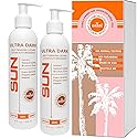 Sun Laboratories By Giesee Ultra Dark Self Tanning Lotion 8 oz Two Pack - Self Tanning Lotion, Self Tanner, Tanning Lotion - Sunless Tanner, Instant