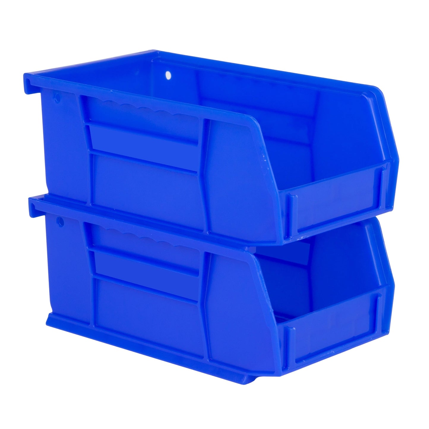 Hudson Exchange 7-1/2" x 4" x 3" Plastic Stackable Storage Bin and Hanging Container (Blue, 1 Pack)
