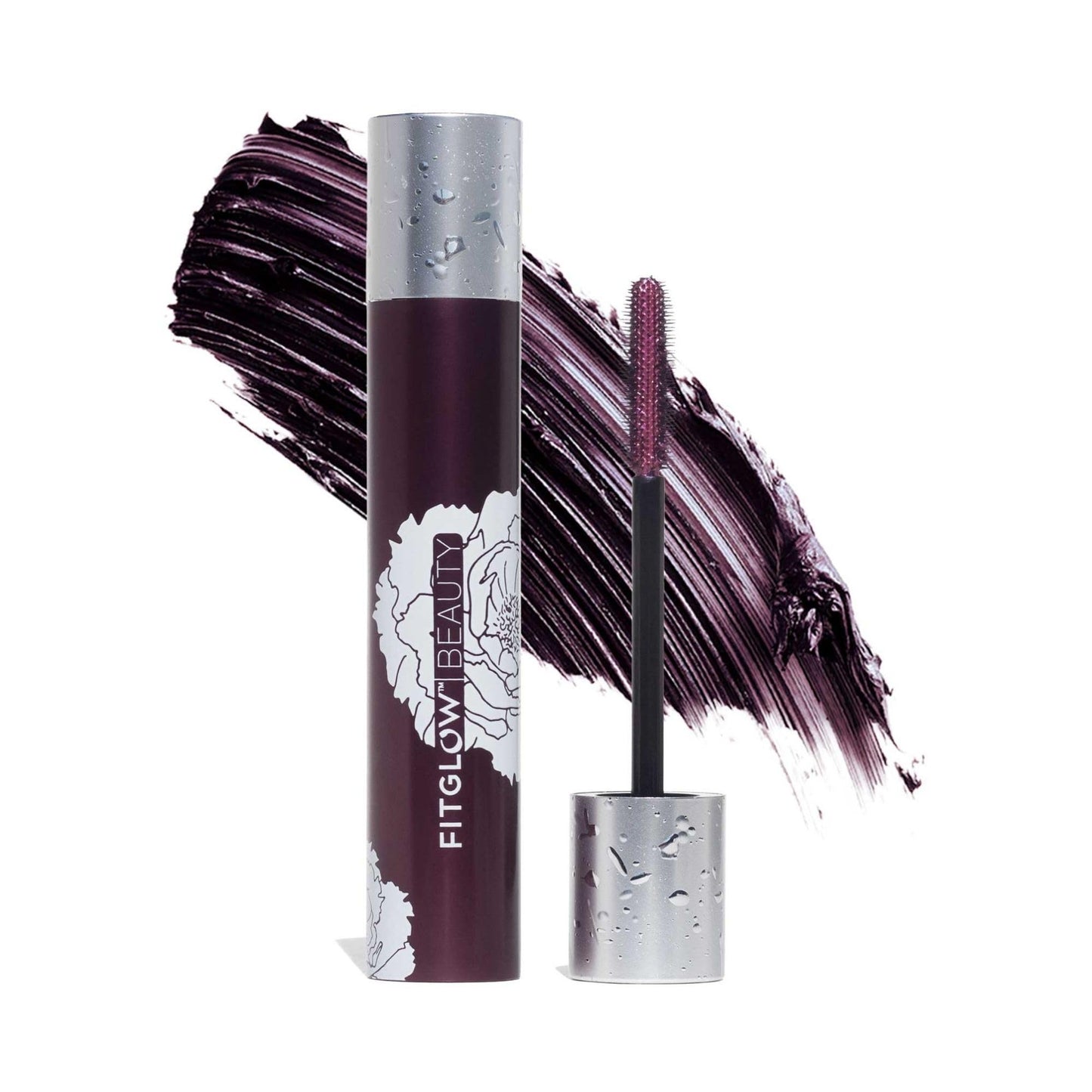 Fitglow Beauty Plum Lash Primer | Vegan Volumizing & Conditioning Eyelash Primer | Unique Purple Hue Blends Seamlessly | Natural Fuller Thicker