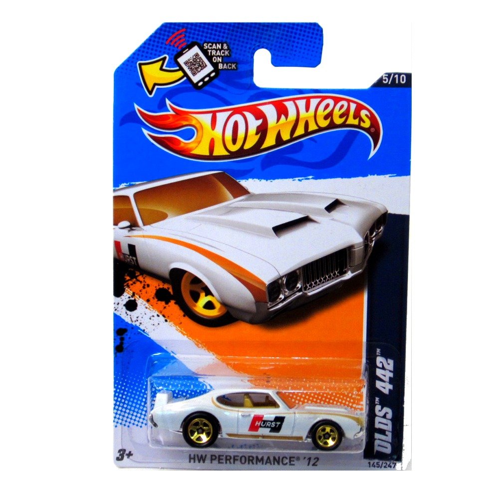 Hot Wheels 2012-145 HW Performance 12 OLDS 442 White 1:64 Scale on Regular Card