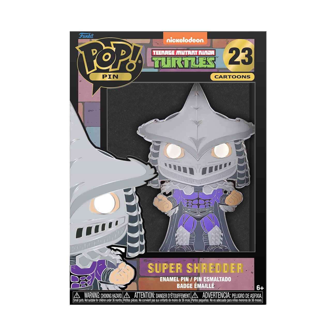 Funko Pop Enamel Pin: Teenage Mutant Ninja Turtles - Super Shredder, Glow in The Dark, Chance of Chase Enamel Pins - Cute Collectable Novelty Brooch…