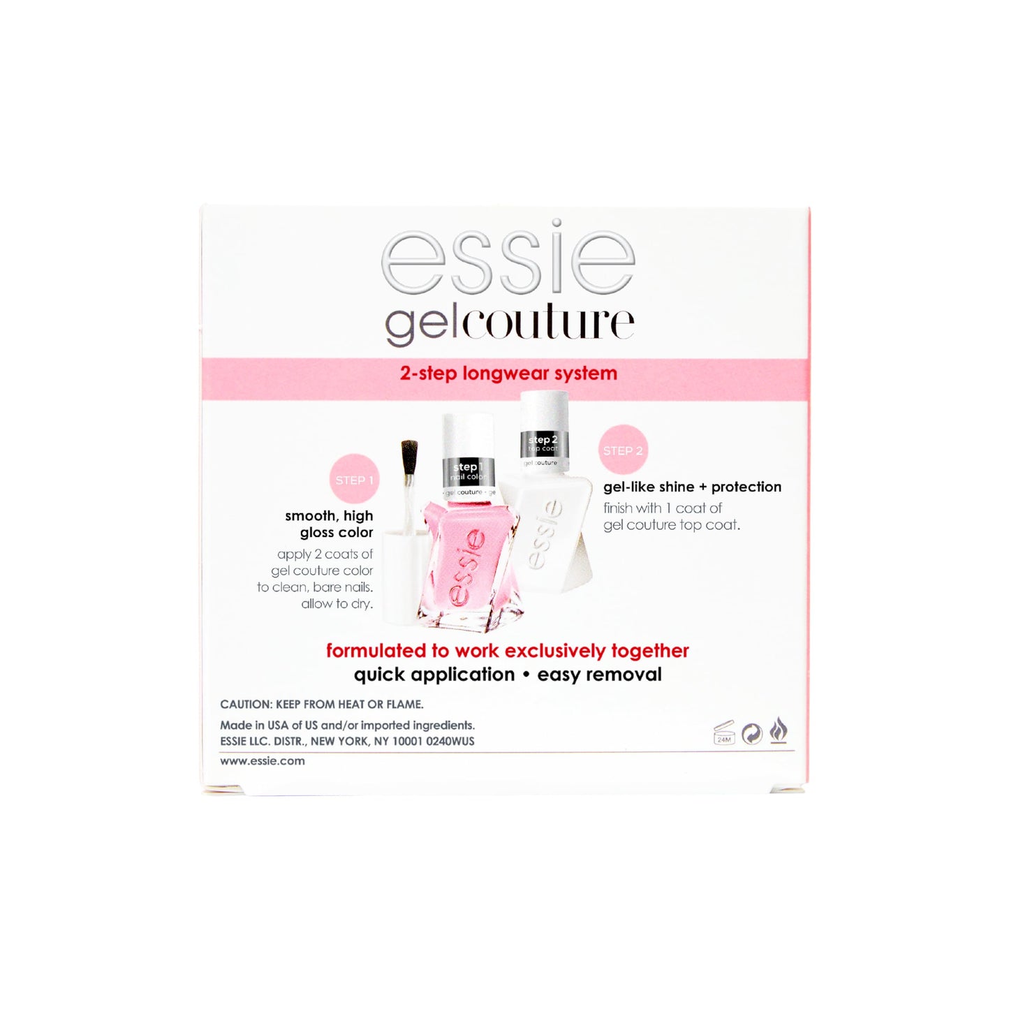 essie gel couture long-lasting mani kit, vegan, pink, top coat, Inside Scoop Kit, 1 set Beauty & Personal Care essie