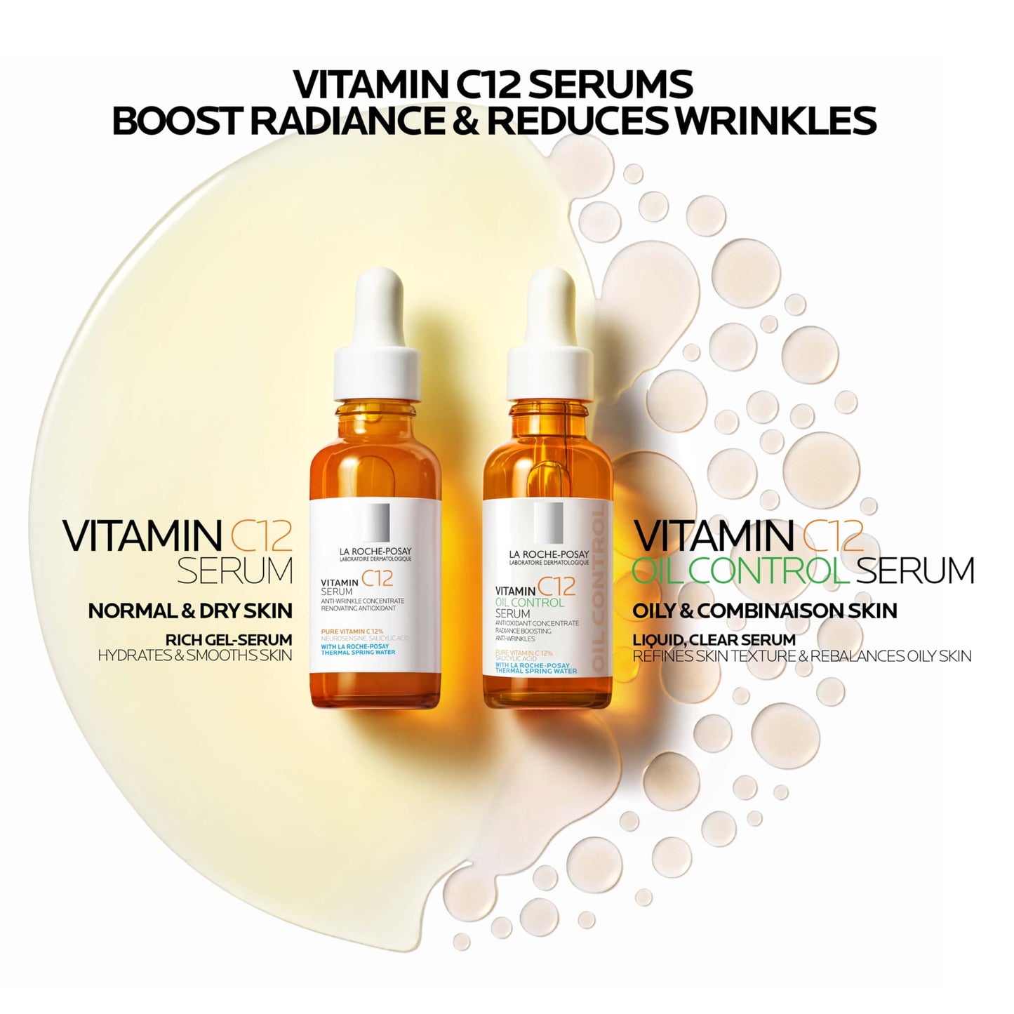 La Roche-Posay Pure Vitamin C Serum For Face With Hyaluronic Acid & Salicylic Acid, Hydrating & Brightening Serum, Boost Radiance & Reduce Wrinkles Beauty and Personal Care La Roche-Posay
