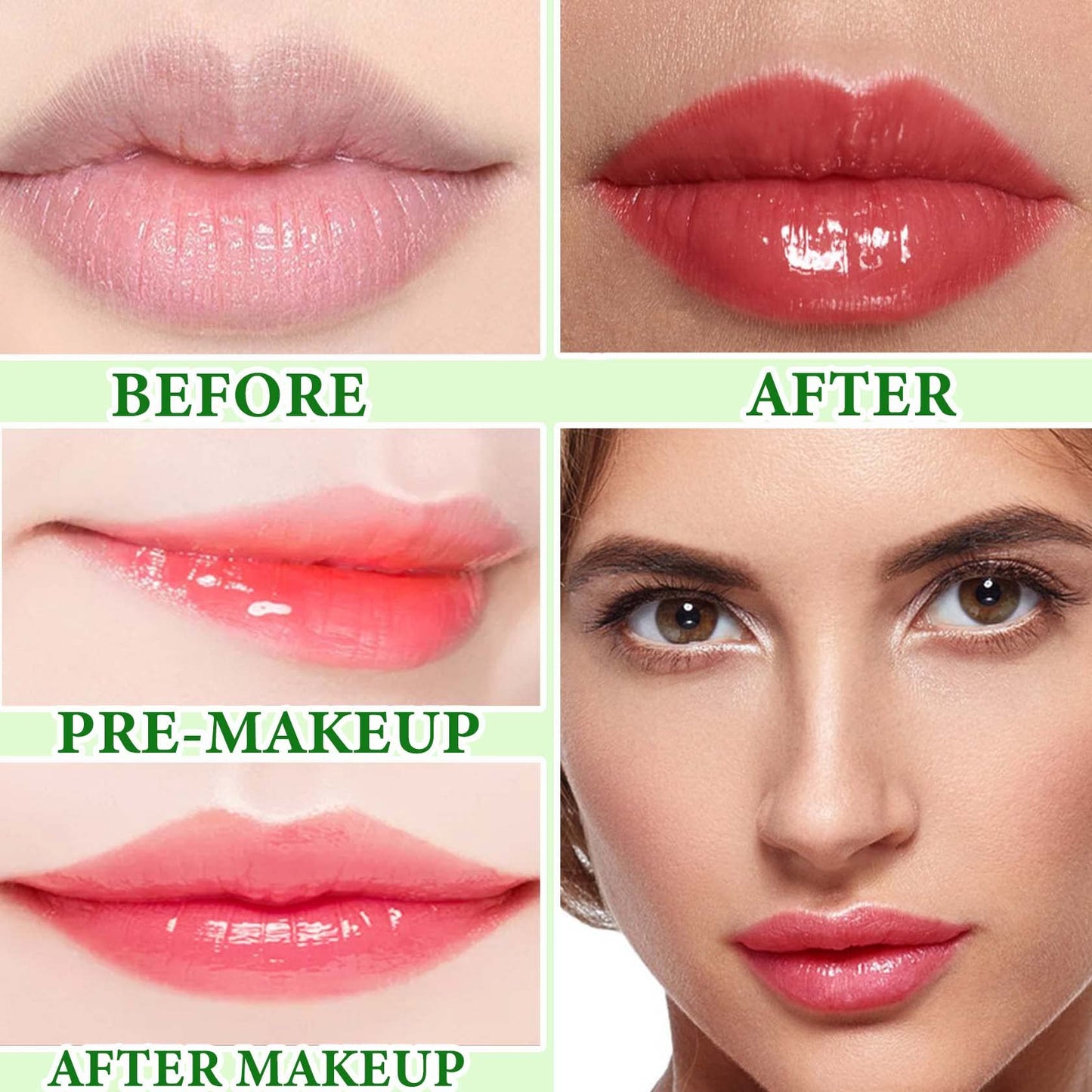 WENJLYJ 4 PCS Aloe Vera Lipstick,Magic Temperature Color Changing Lip Gloss Set,Long-lasting Nutritious Waterproof Lip Balm Moisturizing Lipstick Lip