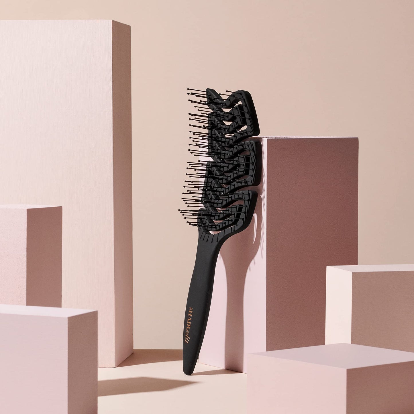 The Hair Edit Detangle & Massage Brush Wet & Dry Brush With Ergonomic Paddle, Non Slip Grip Scalp Massager with Soft Flexible Bristles, Anti-Breakage