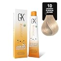 GK HAIR Color Cream 10.0 Lightest Platinum Blonde - 100% Grey Coverage | Semi, Demi or Permanent Results | 8-10 Vol Semi | 20-30-40 Vol Permanent