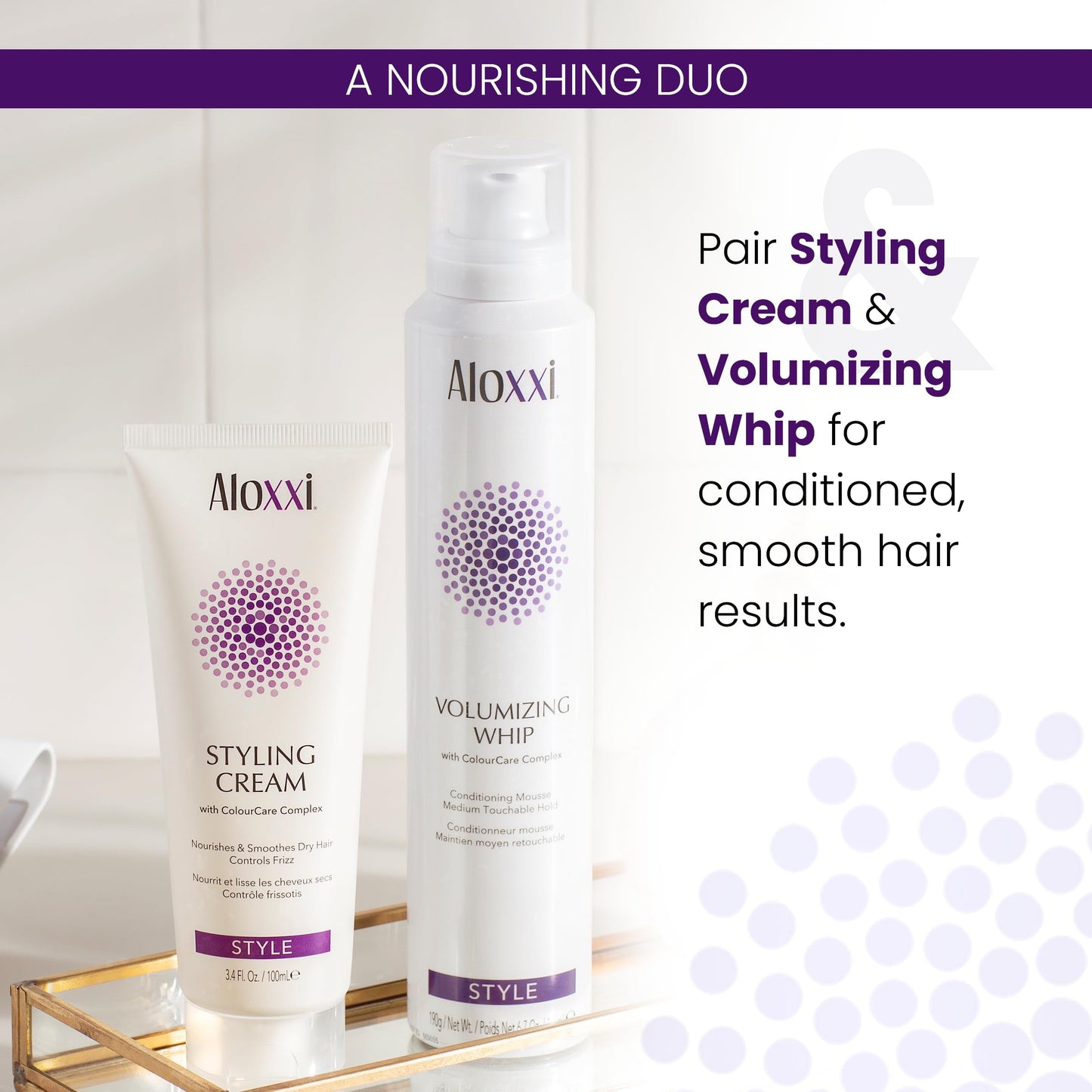 ALOXXI Ultra Hydrating Hair Styling Cream Smoothing Cream with Kokum Butter and Buriti Oil for Thick, Shiny Hair, 3.4 Oz