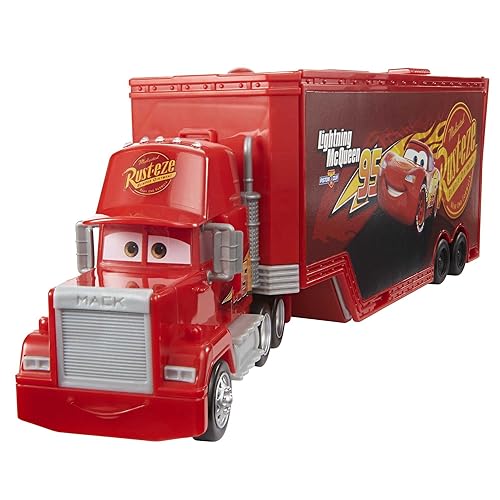 Mattel Disney and Pixar Cars Transforming Mack Playset, 2-in-1 Toy Truck & Tune-Up Station with Launcher, Lift & More, Movie-Inspired Graphics, Gift…