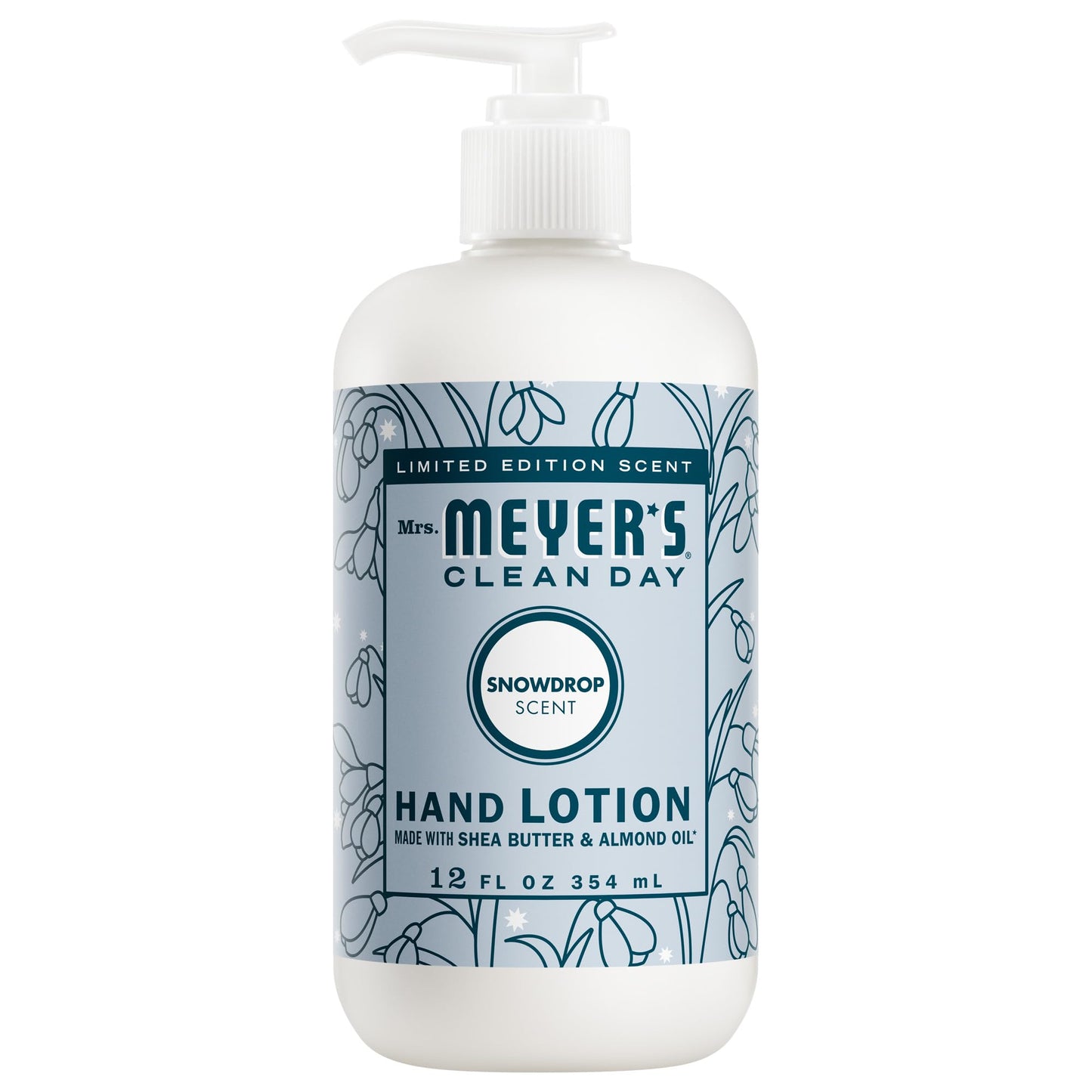 MRS. MEYER'S CLEAN DAY Hand Lotion, Snowdrop Scent, 12 Ounce Bottle