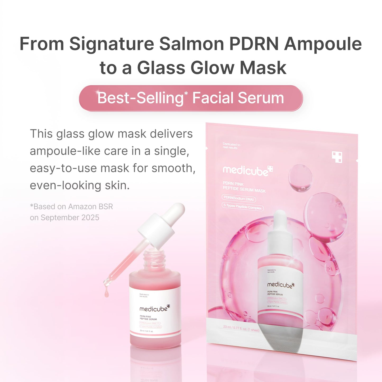 medicube PDRN Pink Peptide Ampoule Sheet Mask 10EA Beauty and Personal Care medicube