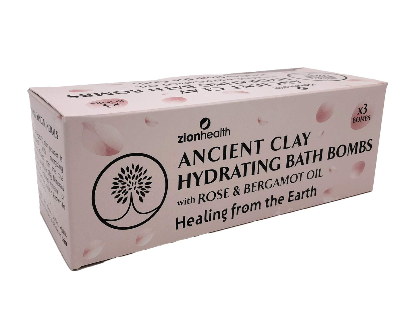 Bergamot Rose Hydrating Bath Bombs Zion Health 3 ct Bomb