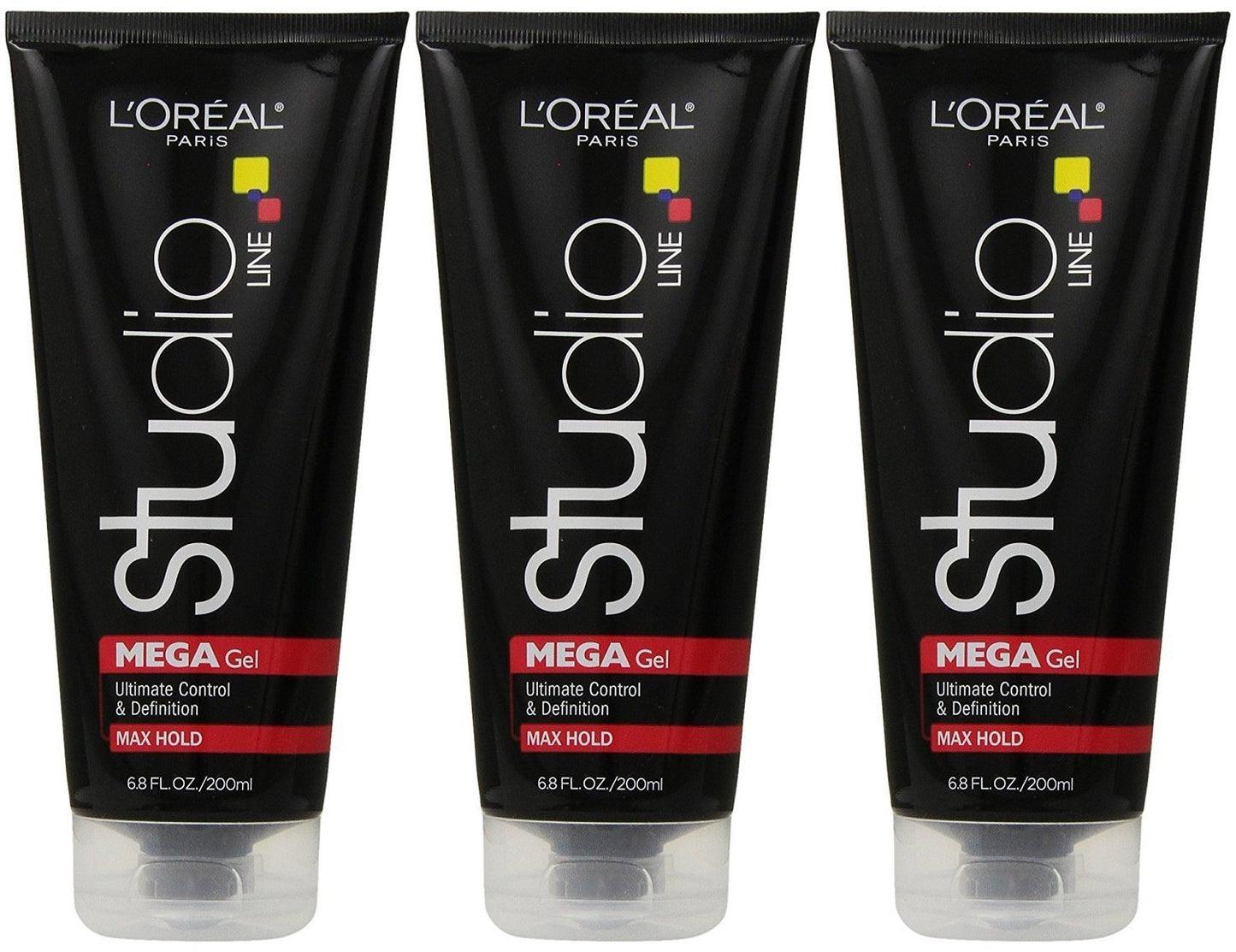 L'Oreal Paris Studio Line Mega Hair Gel, 6.8 Ounce (Pack of 3)