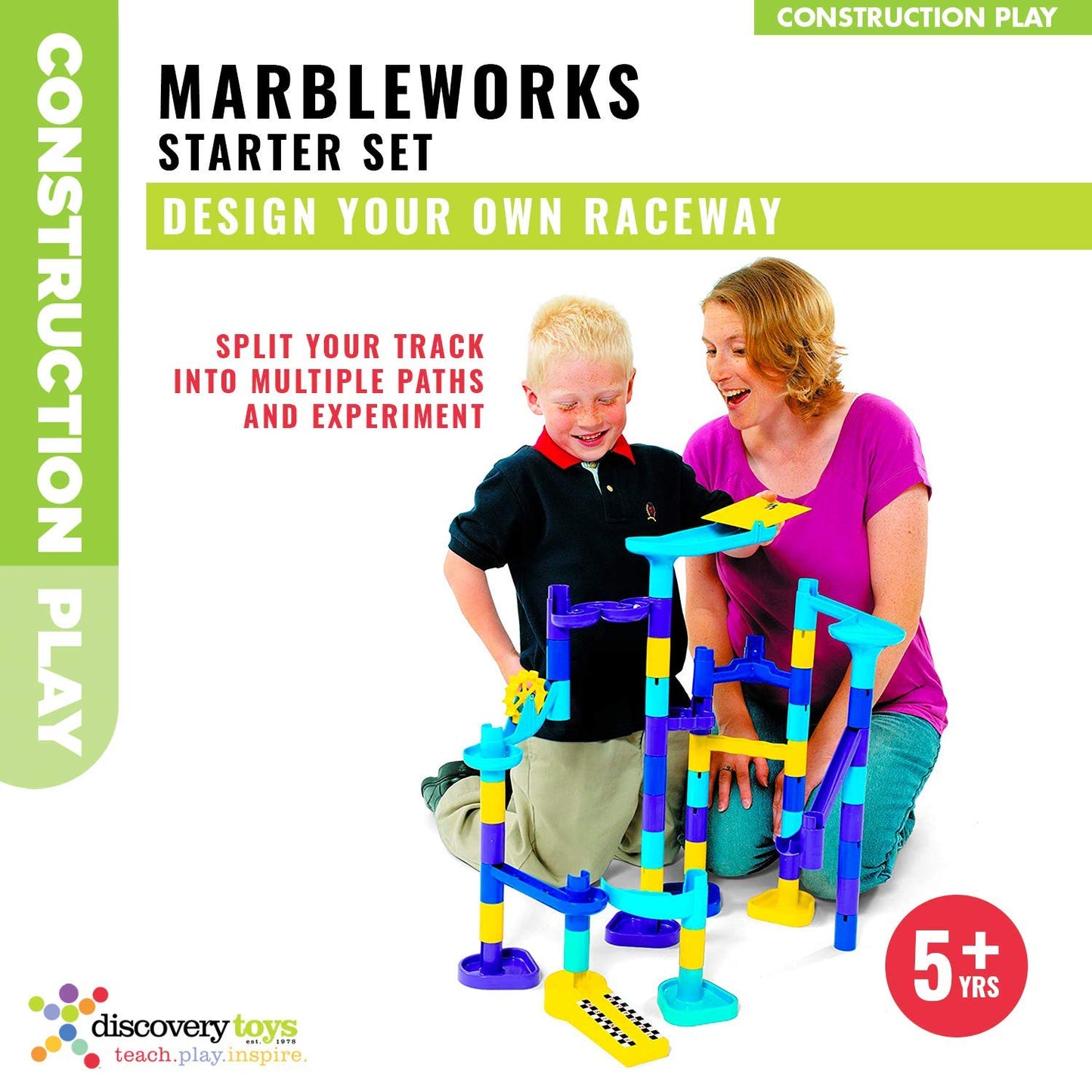 Discovery Toys MARBLEWORKS Marble Run Starter β STEM Educational Building Blocks for Kids Ages 5+, Learning & Development Toy