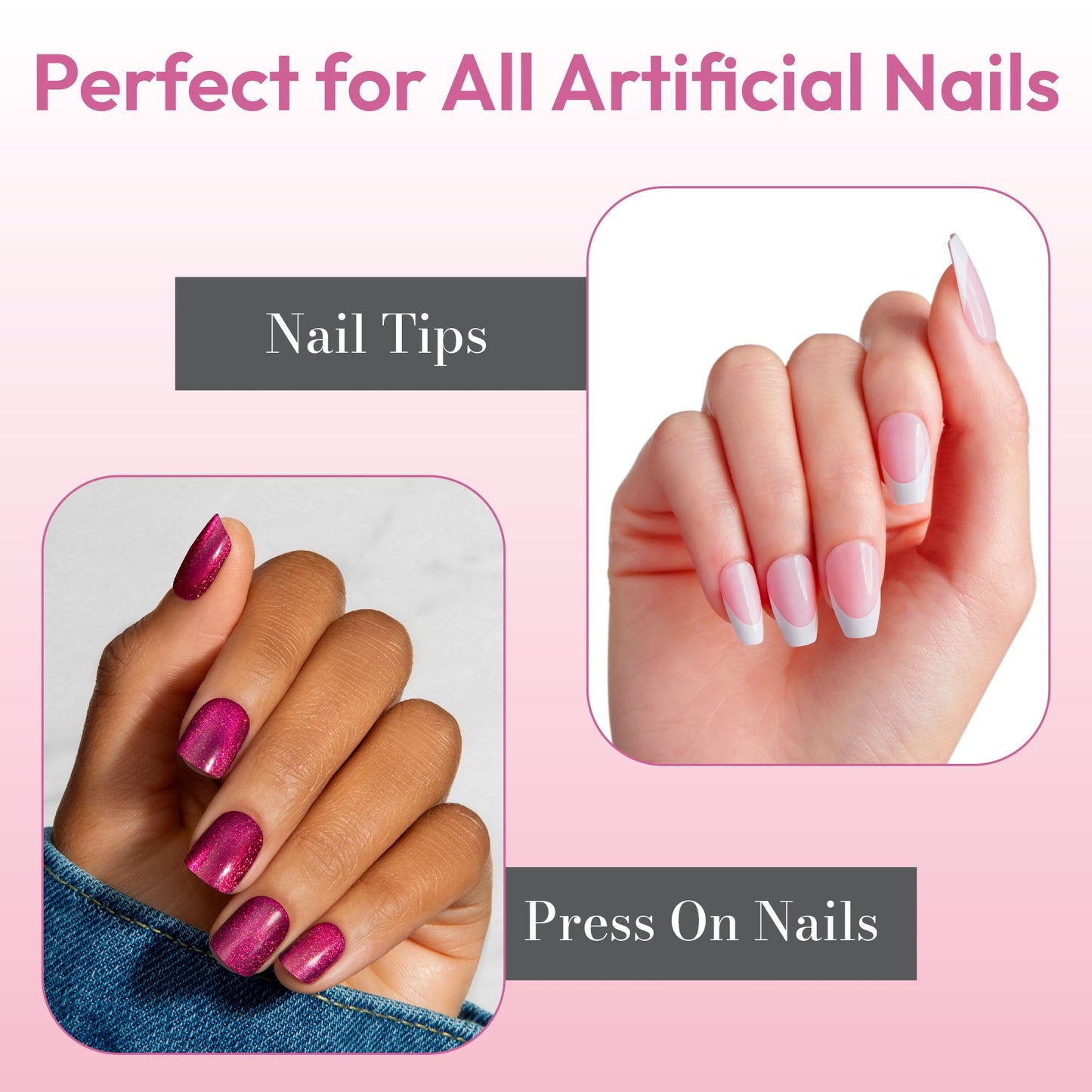 Goldfinger Professional Nail Glue - Super Strong, Fast-Drying, Long-Lasting, Easy Application, Perfect for Acrylic & Press-On Nails, Quick Repair