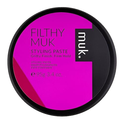 MUK. Haircare Filthy Gritty Finish Styling Paste, Hair Product, Hair Paste For Men, Firm Hold, Gritty Finish, Medium Shine - 3.4oz