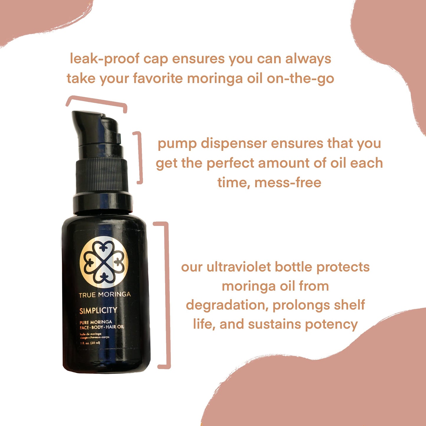 True Moringa Oil 100% Pure, Cold-Pressed Moringa Oil for Face, Hair & Skin?Anti Aging. Brightening Moisturizer, Unscented 30 ml ?