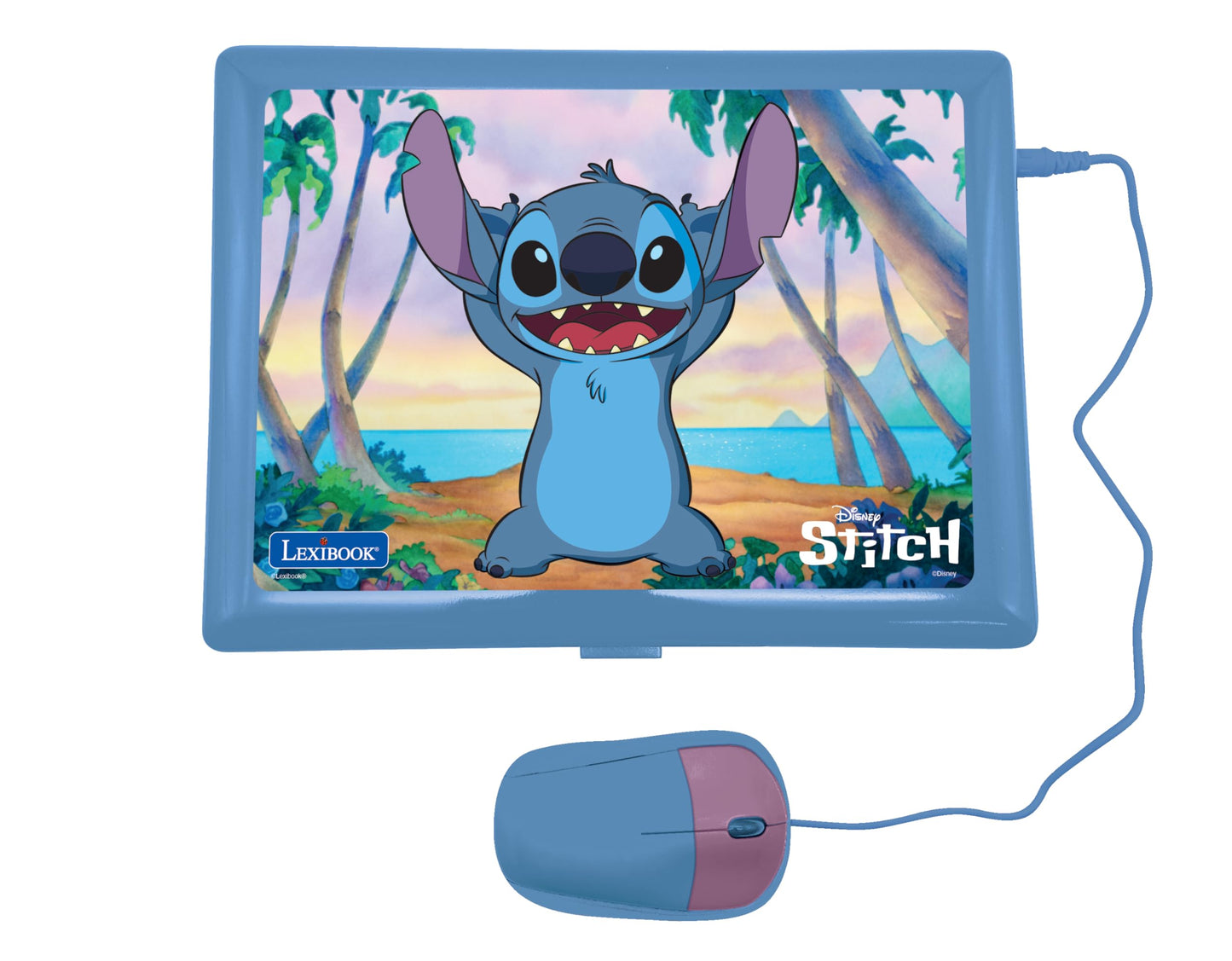 Lexibook Disney Stitch Bilingual Educational Laptop | 124 English & Spanish Activities for Language, Math, Logic, Music & Games | JC598Di2