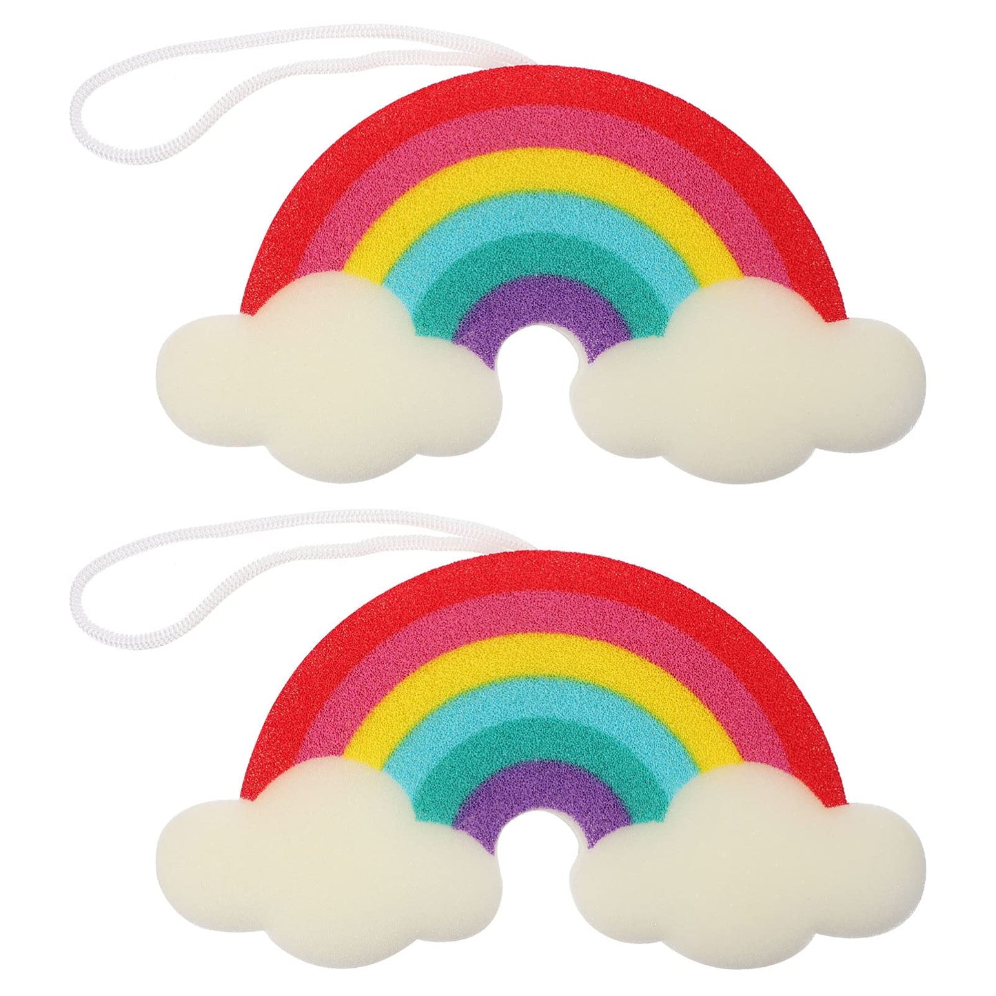 Uonlytech 2pcs Children Bath Sponge Colorful Bath Sponge Rainbow Shower Sponge for Baby Kids Toddles Infants Beauty and Personal Care Uonlytech