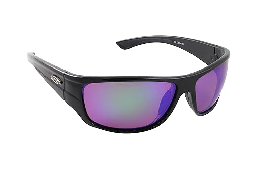 Sea Striker Bill Collector Polarized Sunglasses, Black Frame, Green Mirror Lens