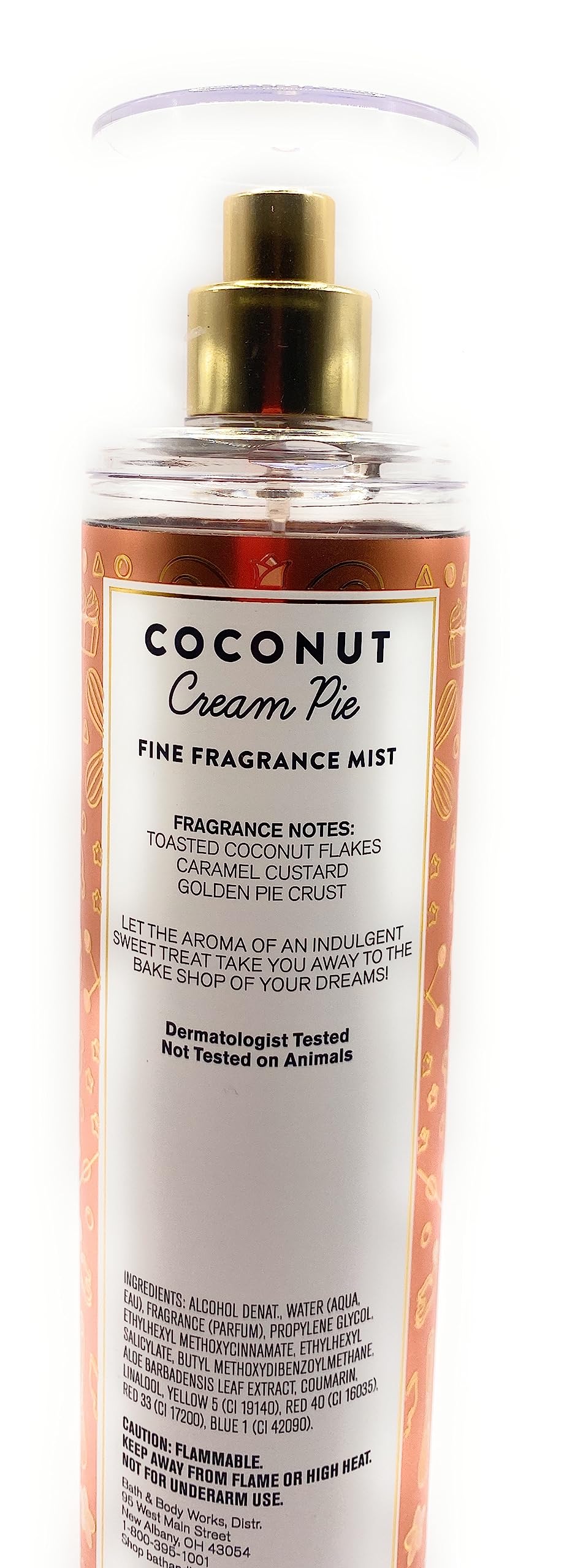Bath & Body Works Coconut Cream Pie Fine Fragrance Mist 8 Fluid Ounce Spray