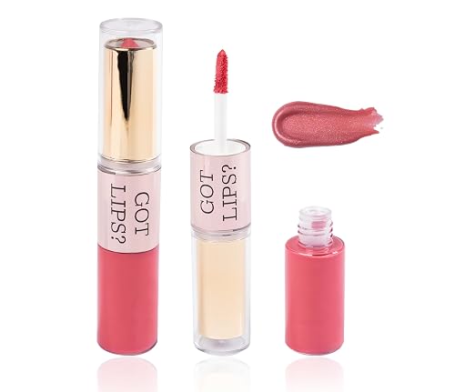 Got Lips? 2in1 Matte Lipstick & Liquid Lipgloss Lipstick - Richly Pigmented, Nourishing, Hydrating, Lightweight Velvety, Kissable, Anti-Smudging, Long