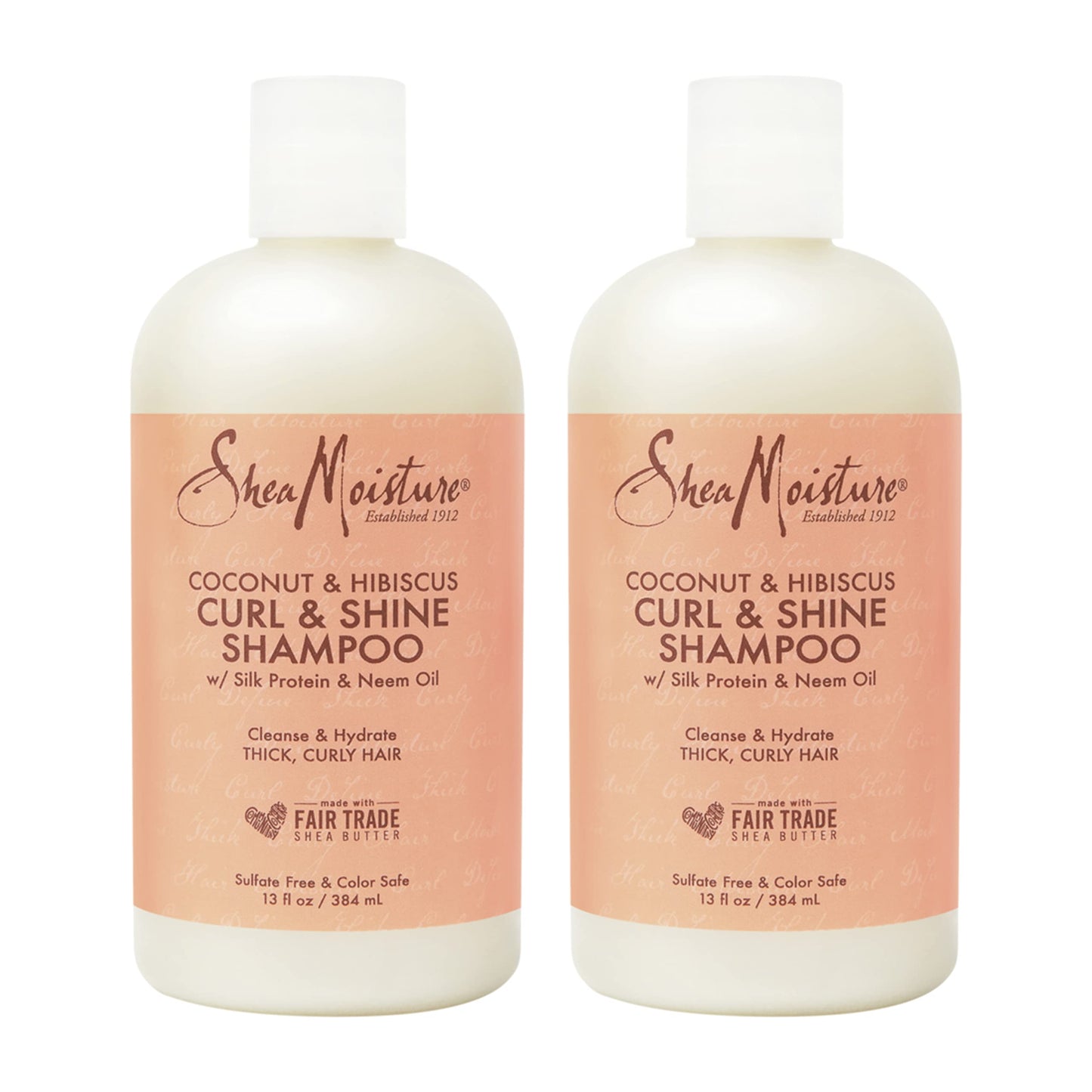 SheaMoisture Curl and Shine Coconut Shampoo for Curly Hair Coconut and Hibiscus Paraben Free Shampoo 13 oz 2 Count Beauty and Personal Care Shea Moisture Default Title