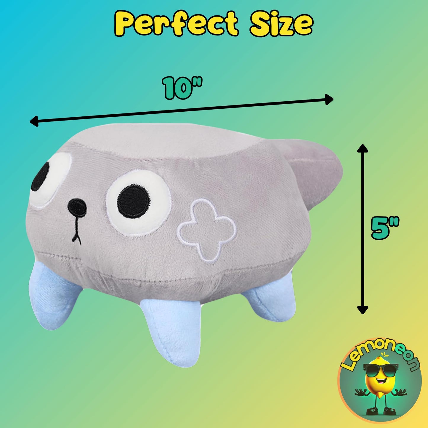 Lemoneon Dandy's World Plush 10" Pebble Plush Stuffed Figure Pillow for Video Game Fans Room Decor