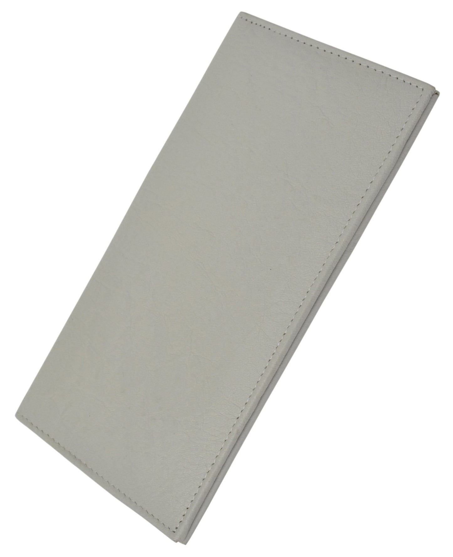 MARSHAL Hand Crafted Genuine Soft Leather Checkbook Cover simple-156 (Grey)