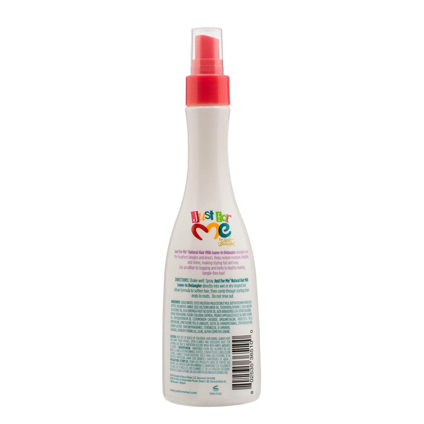 Just for Me Natural Hair Milk Detangler - Detangles & Helps Prevent Breakage, For All Hair Textures, Contains Coconut Milk, Shea Butter & Sunflower