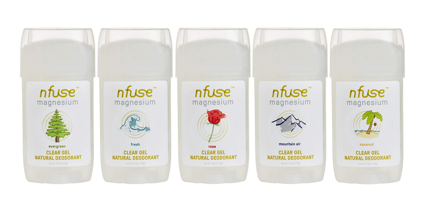 nfuse Natural Topical Magnesium Gel Deodorant, Long-Lasting Natural Odor Protection with USP-Grade Magnesium Chloride, Aluminum-Free, Paraben-Free Beauty and Personal Care nfuse