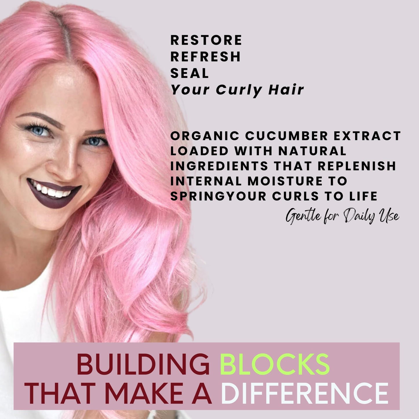 DermOrganic Curl Cream Styler - Greater Curl Separation, Bounce, Defines Curls, Tames Frizz, Humidity Control 5.1 oz