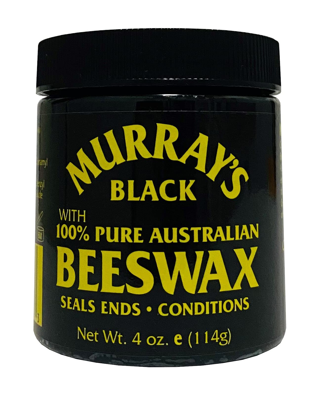 Murrays Black Beeswax 3.5 Ounce Jar (103ml) (3 Pack)