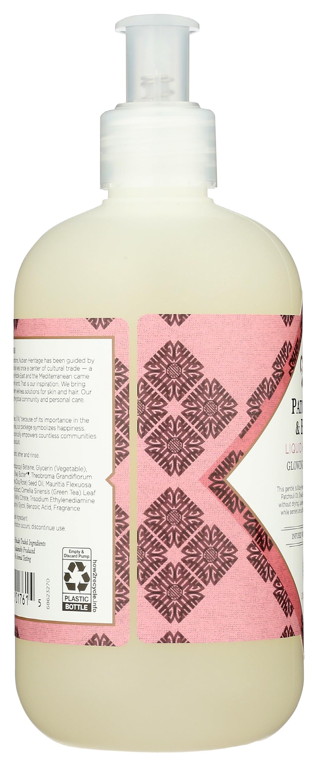 NUBIAN HERITAGE Patchouli and Buriti Liquid Hand Soap, 12 FZ