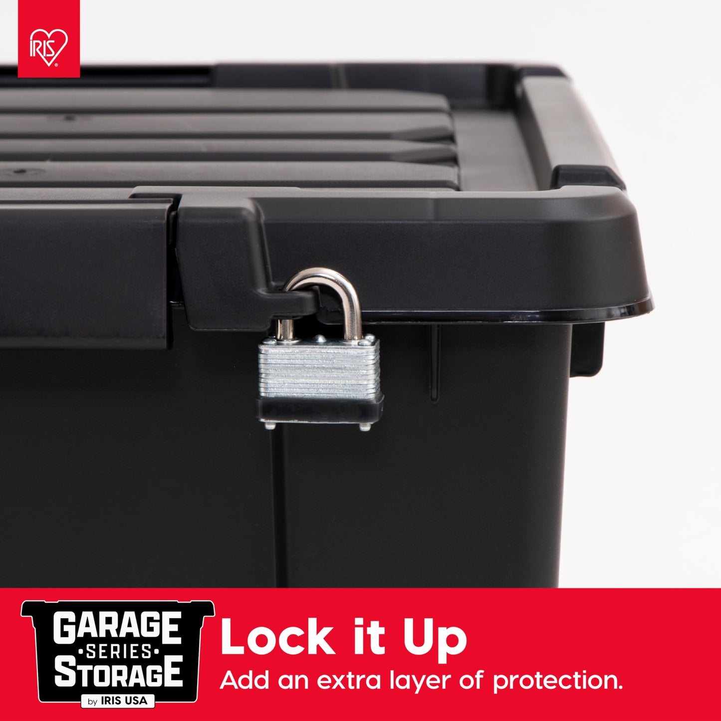 IRIS USA 5 Gallon Lockable Storage Bins with Lids, 6 Pack - Made in USA, Heavy Duty, Stackable Containers, Garage Organizing Bins Moving Tubs, Rugged…