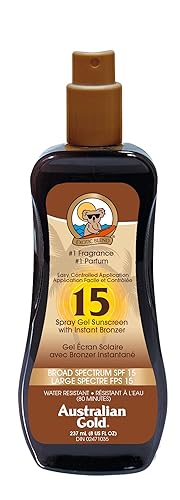 Australian Gold Exotic Blend Spray Gel Sunscreen with Instant Bronzer SPF 15-8 fl oz