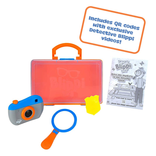 Blippi Detective Roleplay Set | Carry Case, Camera, Badge, Magnifying Glass & Activity Sheets | Toddler Mystery Adventure Toy