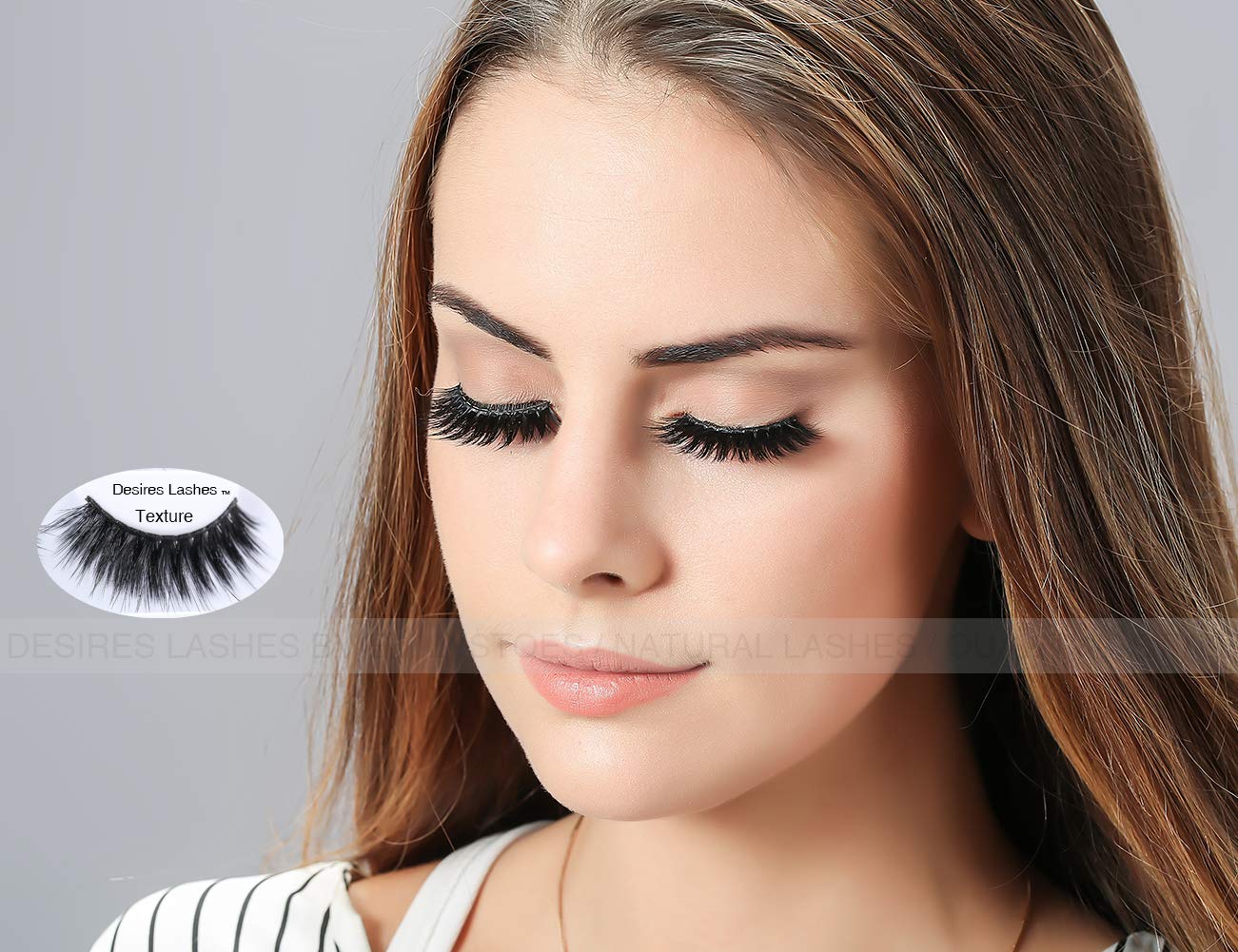 DESIRES LASHES By EMILYSTORES Natural Eyelashes 3D Faux-Mink Lashes Multipack 5Pairs, Texture
