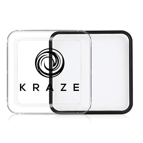 Kraze FX Square - White Face Paint (50 gm) - Hypoallergenic, Non-Toxic, Water Activated Professional Face & Body Painting Makeup Supplies for Adults