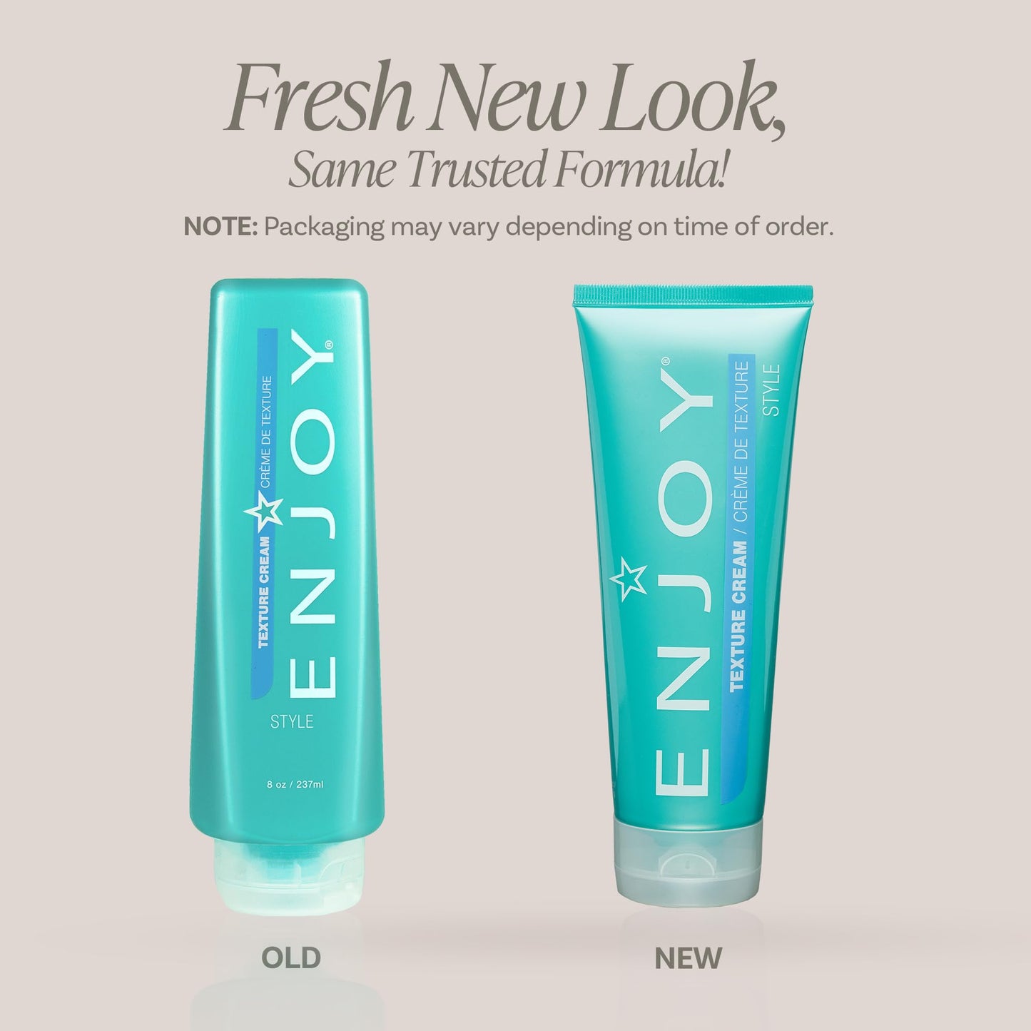 Enjoy Texture Cream, Lightweight Hair Styling for Volume, Separation & Medium to Firm Hold 8 Oz